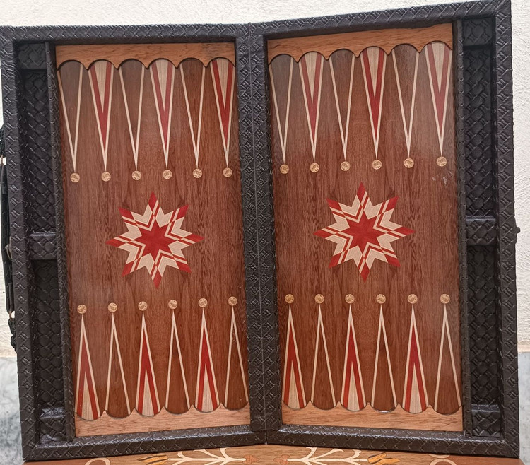 تخته نرد جلد چرمی جامهره دار